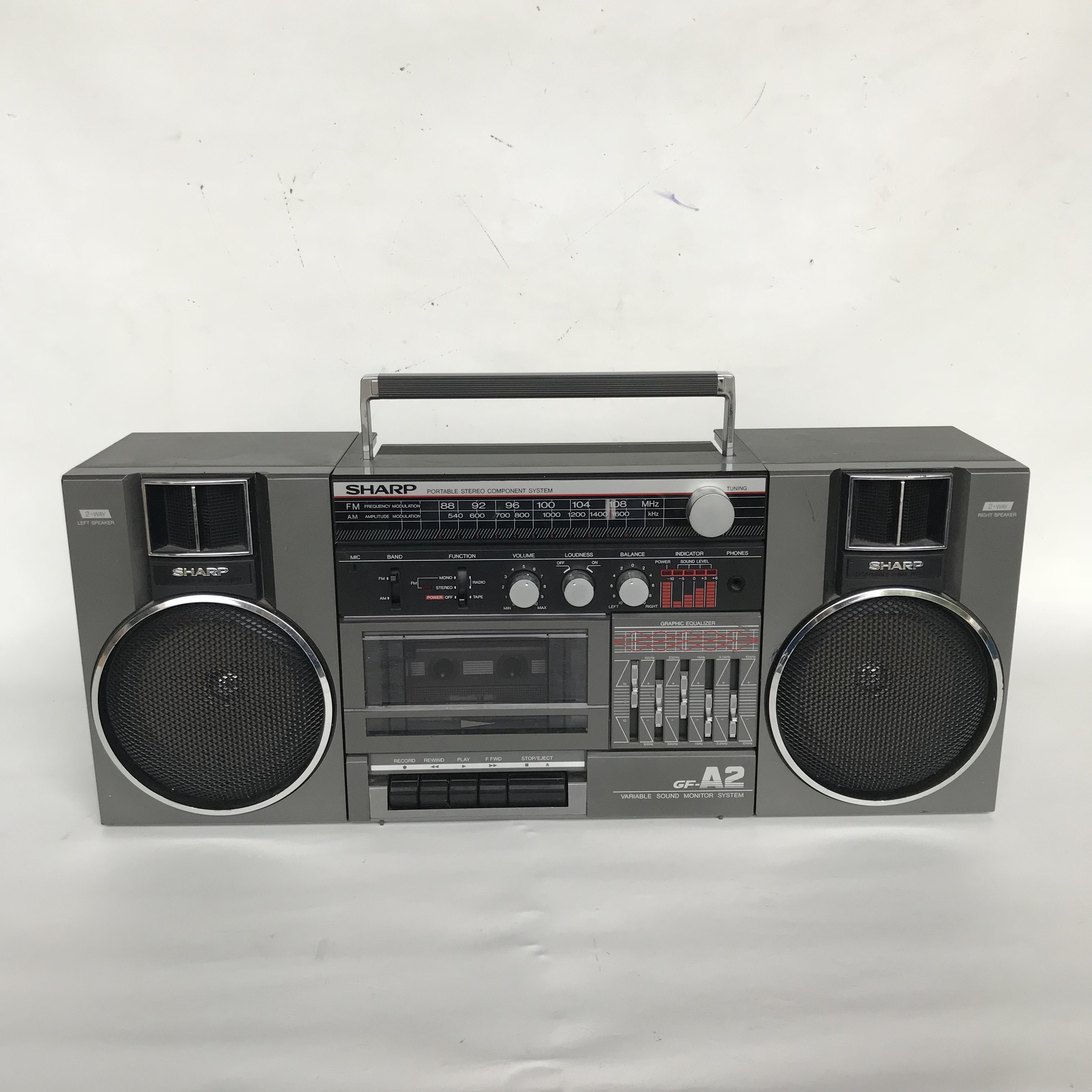 Sharp Vintage Retro Boombox AM FM Radio With Cassette GF A Read Below Circesoftware Net
